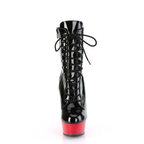 DELIGHT-1020 Damen Booties von Pleaser, Schwarz Rot , EU 36, US 6