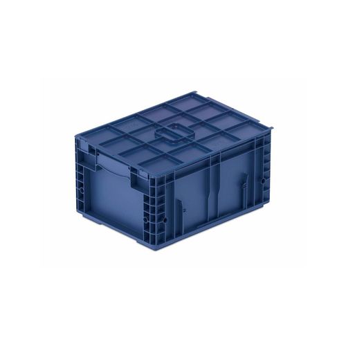 SparSet 5x VDA KLT Kleinladungsträger mit Verbundboden & Auflagedeckel | HxBxT 21,3x30x40cm | 16,2 Liter | KLT, Transportbox, Transportbehälter, Stapelbehälter
