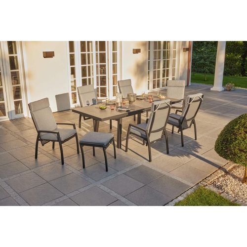 LC Garden »Sondrino« Dining Ausziehtisch H-Fuß schwarz 200/260x100x75cm Gartentisch