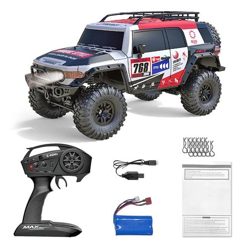 RC Gelaendewagen RC Auto Ferngesteuertes Auto Vollproportional 1/10 2,4 GHz 4WD 15 km / h Kletterauto RTR Spielzeug fuer Kinder Jungen