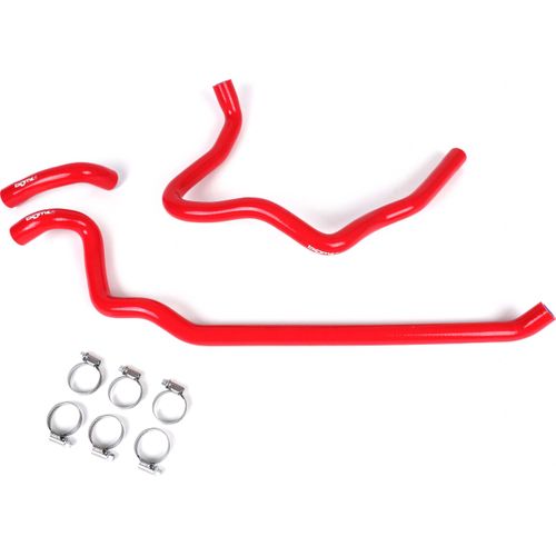 Kühlerschlauch-Set BGM Silikon 180°C für Vespa GT 125-200 für Vespa GTL 125-200 für Vespa GTS 125-300 für Vespa GTV 125-250, Farbe:Rot
