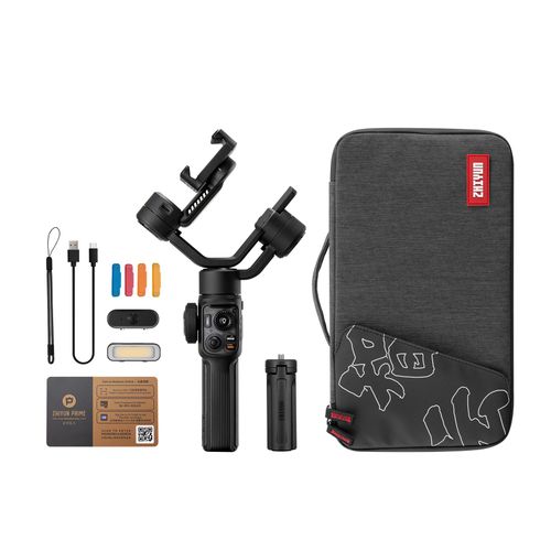 ZHIYUN SMOOTH 5S AI PRO Handheld-3-Achsen-Gimbal-Stabilisator fuer Telefon-Vlog-Gimbal Anti-Shake Al Tracking Gestensteuerung mit magnetischem Fuelllicht Mini-Stativ-Aufbewahrungstasche Max. 300 g Nutzlast Ersatz fuer iPhone 15/14/13/12 Android-Smartphones