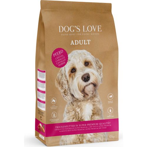 DOG'S LOVE Trockenfutter Pferd, 12 kg