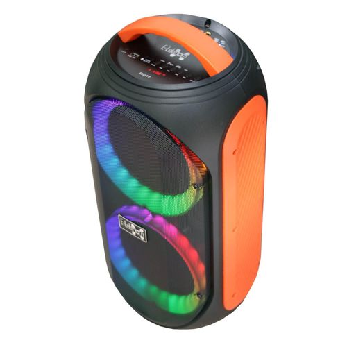 E-Lektron EL214-P Bluetooth Partybox, tragbare Lautsprecherbox mit Bluetooth-Konnektivität, USB Mediaplayer und LED Lichtshow, inkl. Mikrofon