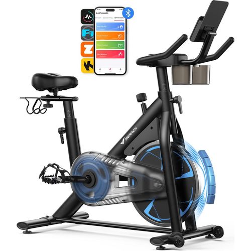 Heimtrainer Fahhrad für Zuhause, leises Fitnessbike mit LCD-Display, Magnetischer Widerstand, 8 Widerstandsstufen, bis 150 KG belastbar