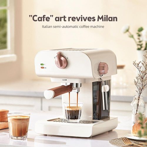 Espressomaschinen für Zuhause 20 Bar Edelstahl Espressomaschine mit Milchaufschäumer Dampfstab 0.8L abnehmbarer Wassertank 850W 92 Grad Celsius konstante Temperatur halbautomatische Kaffeemaschine mit Portafilter Tamper Löffel für Cappuccino Latte