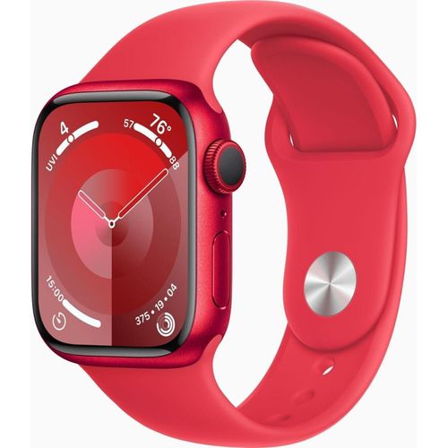 Apple Watch 9 GPS 41mm Alu rot Smartwatch 64GB watchOS digital OLED WLAN NFC