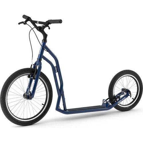 Yedoo S2016 Roller Scooter Tretroller - für Erwachsene und Teenager, bis 150 kg, mit Luftreifen 20/16 und verstellbarem Lenker Blau
