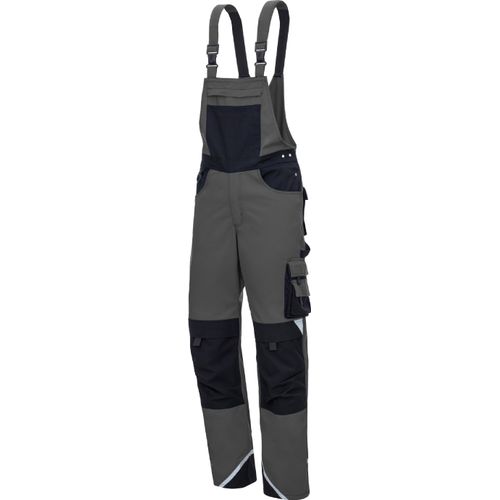 NITRAS MOTION TEX PLUS, Latzhose, grau / schwarz, grau / schwarz Gr.: 52