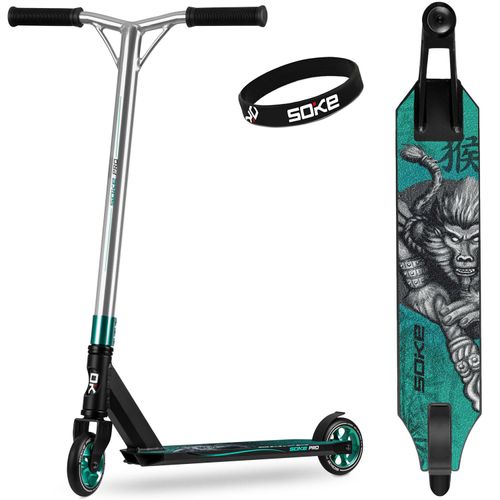 Scooter SOKE PRO performance silber türkis
