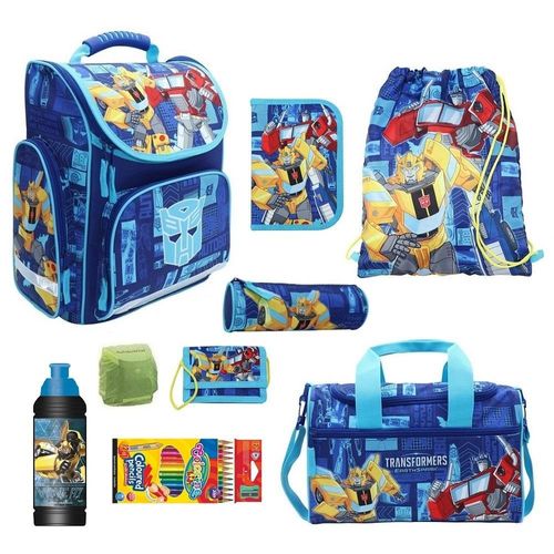 TRANSFORMERS Schulranzen für Jungen und Mädchen 9-teilig mit Sporttasche