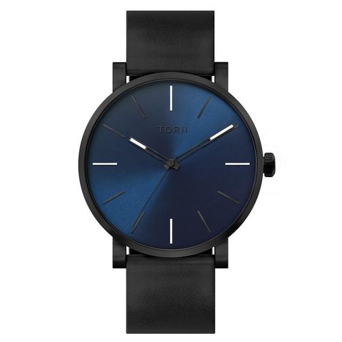 Herrenuhr TORII B45BL.NB, klassisch in Marineblau.