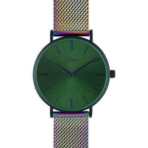 Armbanduhr Damen Herren TORII N38MM.FN klassische grüne Mode