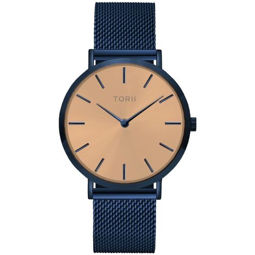 Damen- und Herrenuhr TORII N38NM.RN in klassischem Marineblau im modischen Stil.