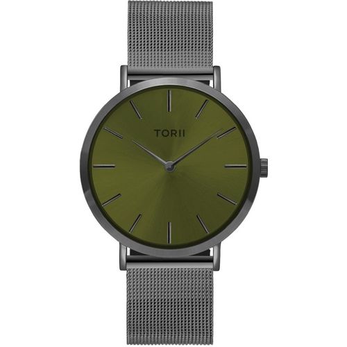 Die Damen- und Herrenuhr TORII A38AS.FA in klassischem, grünem Mode-Design.