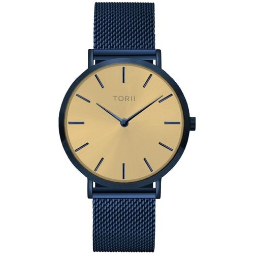Armbanduhr für Damen und Herren TORII N38NM.GN in klassischem marineblauem Fashion-Stil.