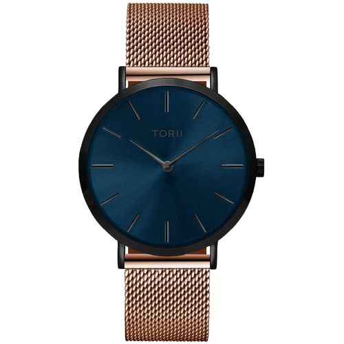 Damen Uhr TORII B38RM.NB klassische Mode in Marineblau