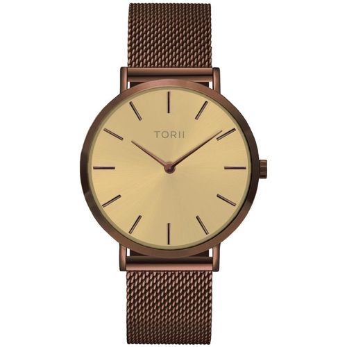 Damen Uhr TORII D38DM.GD in klassischem braunem Fashion-Stil.