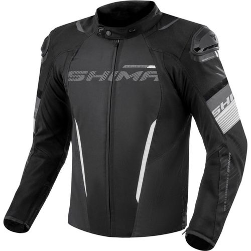 SHIMA Solid 2.0 wasserdichte Motorrad Textiljacke, schwarz/weiß, S