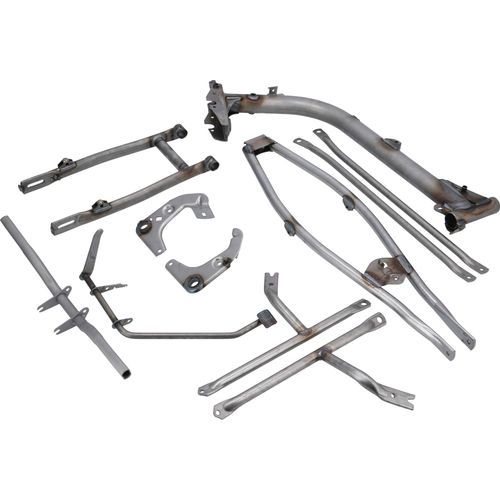 Set: Fahrgestell Enduro komplett, Baugruppe Ersatzrahmen, unbeschichtet - Simson S51, S53, S70, S83