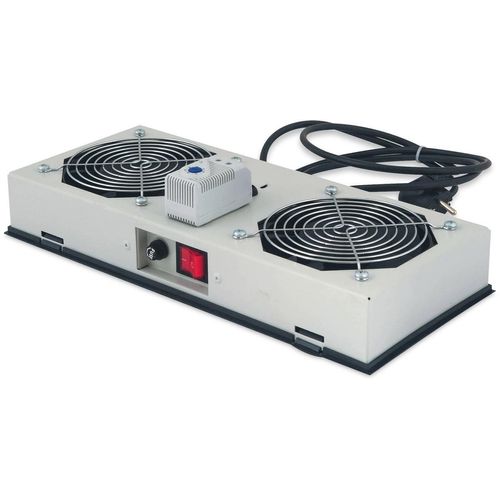 DIGITUS Lüftermodul Outdoor IP55 2 Lüfter grau