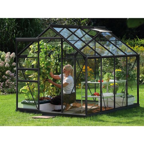 Gewächshaus Vitavia Venus 5000 Alu anthrazit 3mm ESG 3,8m²