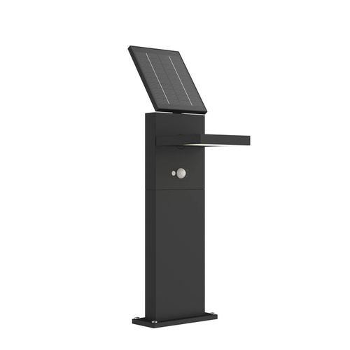 Lucande LED-Solarwegelampe Silvan, 60 cm, Sensor, anthrazit