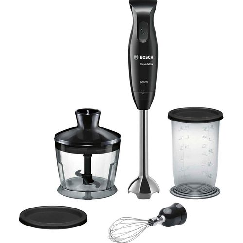 Bosch | CleverMixx MSM2650B | Mixer | Stabmixer | 600 W | Geschwindigkeiten 12 | Zerkleinerer | Schwarz