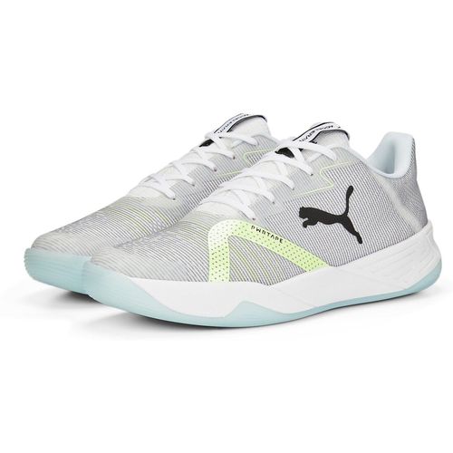 PUMA Accelerate Turbo Nitro II Handballschuhe Unisex puma white/puma black/fizzy light/nitro blue 43