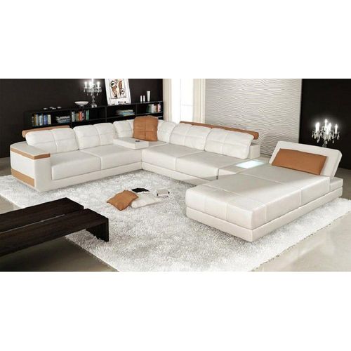 Ledersofa Maßfertigung Ecksofa Couch Polster Sitz Garnitur Wohnlandschaft Neu
