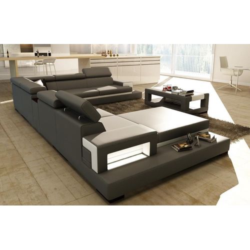 Ecksofa Leder Sofa Relax Funktion Couchen Big JVmoebel