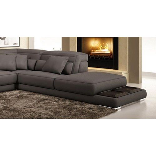 Ecksofa L-Form Design Sofa Ecksofa Couch Leder Polster Textil Sofas Neu