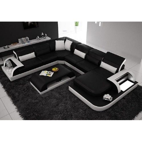 Wohnlandschaft Ecksofa Ledersofa Extra Luxus JVmoebel