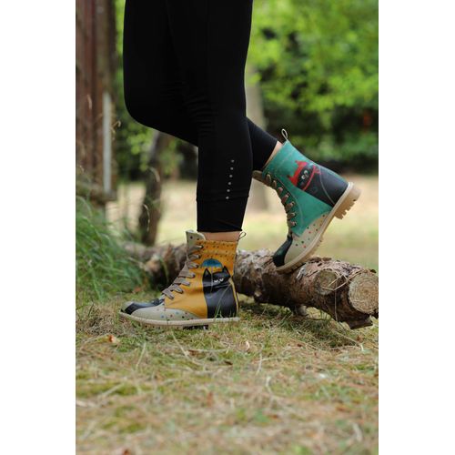 Damenschuhe Goby Schnürstiefeletten mit Katzen TMB1093 35