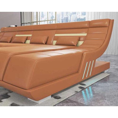 Designersofa Ecksofa Sofa L Form Schwarz Kunstleder Polster Sofas Eck JVmoebel