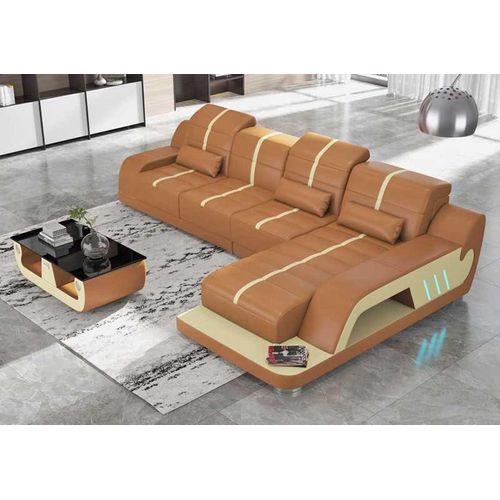 Couchen Designersofa Ecksofa Sofa L Form Schwarz Kunstleder Sofas Eck JVmoebel