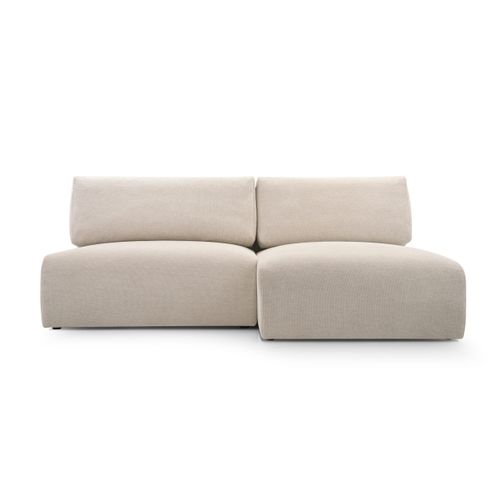 MEBLITO Ecksofa Big Sofa Schlaffunktion Greste Couch Sofagarnitur Bettkasten Seite Rechts Creme (Aragon 03)