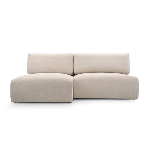MEBLITO Ecksofa Big Sofa Schlaffunktion Greste Couch Sofagarnitur Bettkasten Seite Links Creme (Aragon 03)