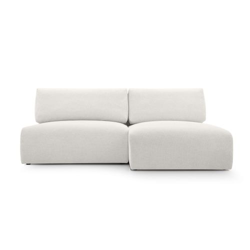 MEBLITO Ecksofa Big Sofa Schlaffunktion Greste Couch Sofagarnitur Bettkasten Seite Rechts Weiß (Aragon 01)