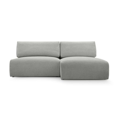 MEBLITO Ecksofa Big Sofa Schlaffunktion Greste Couch Sofagarnitur Bettkasten Seite Rechts Hellgrau (Aragon 83)
