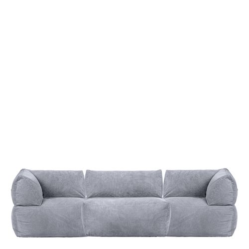icon 3PK Sitzsack Tetra, 2x Ecksofa, 1x Relaxsessel, Feincord, Anthrazit - Hergestellt in Deutschland