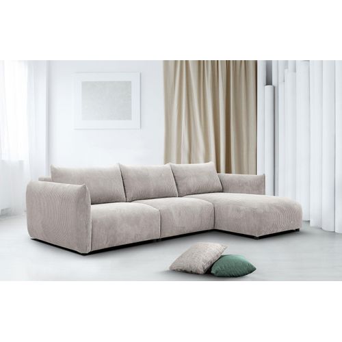 4-Sitzer Ecksofa Tauer rechts in Stoff creme