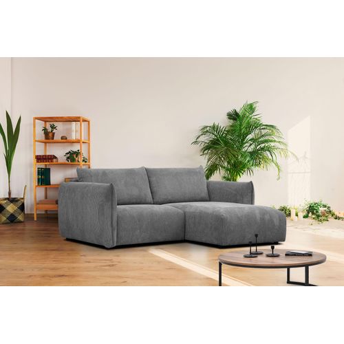 3-Sitzer Ecksofa Tauer in Stoff dunkelgrau