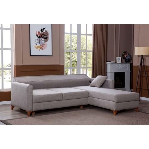 Hellgraues Stoffsofa Wohnzimmer Designer Couch s Ecksofa Neu JVmoebel