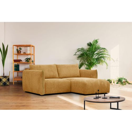 3-Sitzer Ecksofa Tauer in Stoff orange