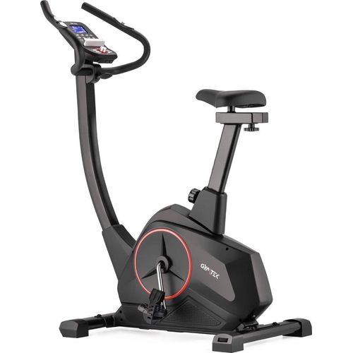 Gymtek Magnetischer Heimtrainer, Fahrrad für Zuhause - bis 150kg - 16 Widerstandsstufen, 10kg Schwungmasse - LCD Display - für Home Gym, Fitness