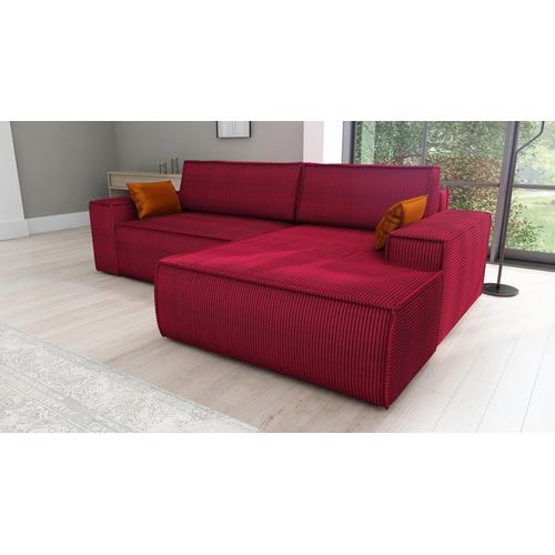 Ecksofa TOR mit Schlaffunktion. Farbe: Red.