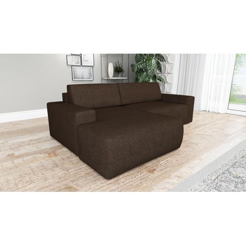 Ecksofa TOTI mit Schlaffunktion. Farbe: Braun
