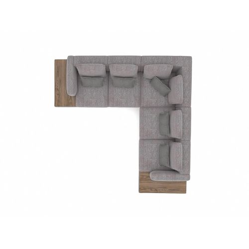 Wohnzimmer Grau Textil Sofa Couch L-Form Designer Luxus Polstersofa JVmoebel