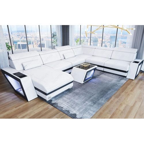 Ledersofa Catania Mini XXL Kunst-Echtleder Mix